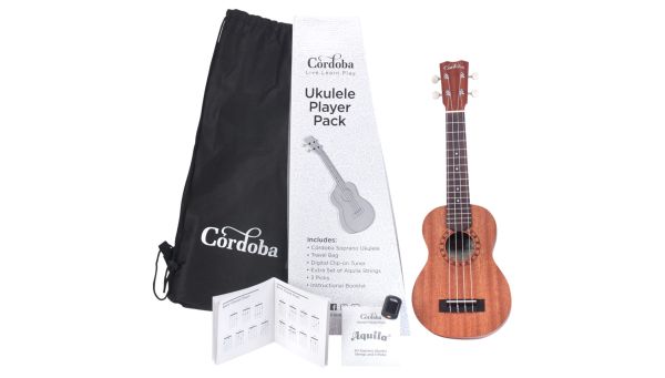 Cordoba U1 Mahogany Soprano UKULELE Player's Pack