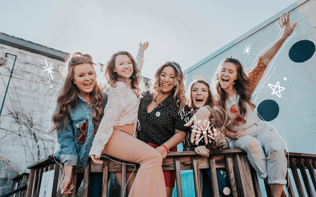 Premium Photo | Portrait of two young beautiful smiling hipster female in  trendy summer white t-shirt clothes